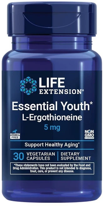 라이프익스텐션 에센셜 유스 L-에르고티오네인 캡슐 30정, 1개, 에르고티오네인 5mg 아미노산 30베지캡슐 - 쿠팡