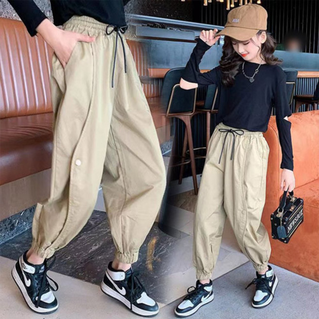 헬로가든 베로단추 바지/베이지