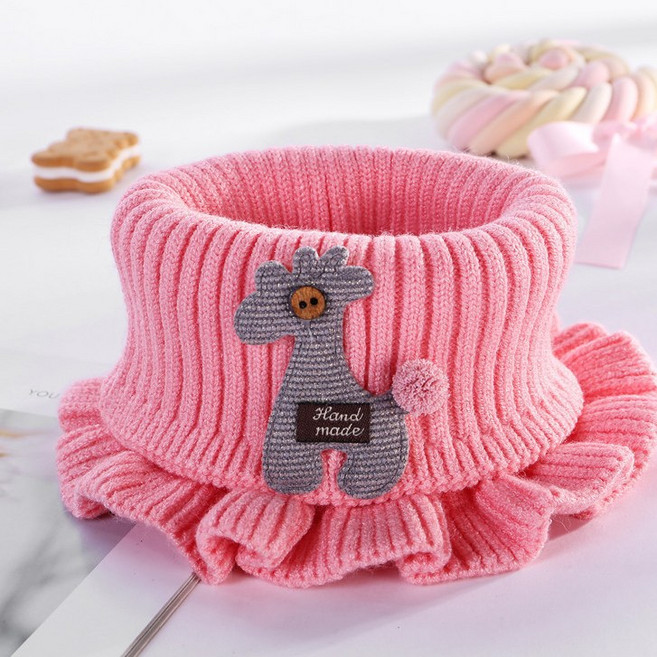 秋冬針織圍脖 - 成人兒童保暖加厚可折疊圍脖