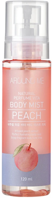 어라운드미 내추럴 비타 퍼퓸 바디미스트 피치 120ml X1개, 1개 - 쿠팡