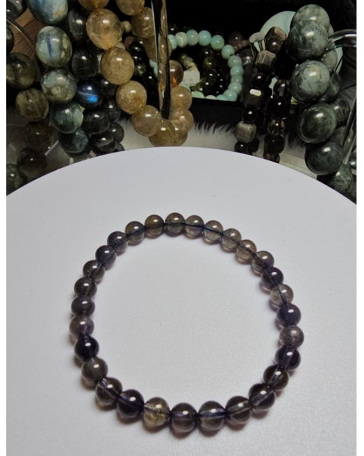 精品堇青石手鍊 6mm