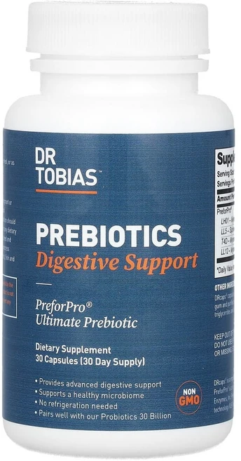 닥터토비아스 프리바이오틱 Digestive Support 캡슐 30정, DTB00129, 1개 - 쿠팡