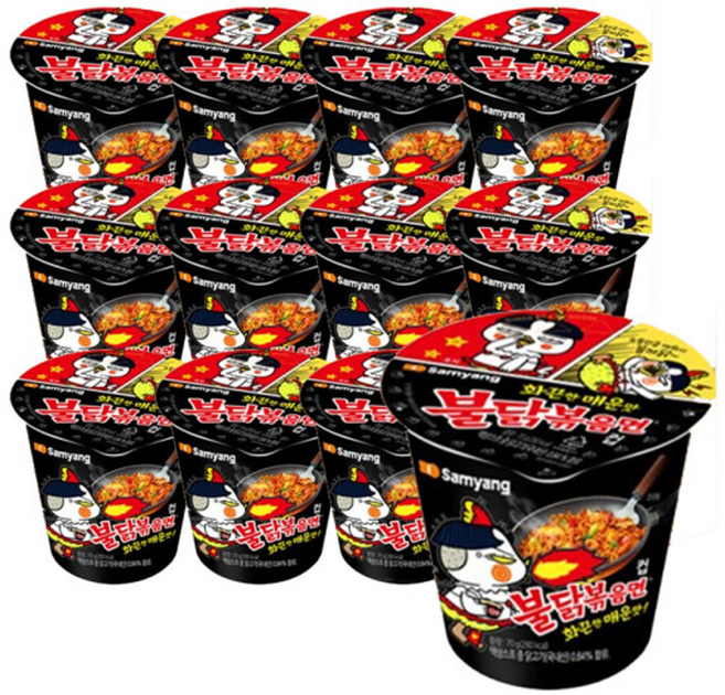 삼양 불닭볶음면 소컵 6입 x 2박스/컵라면, 6개