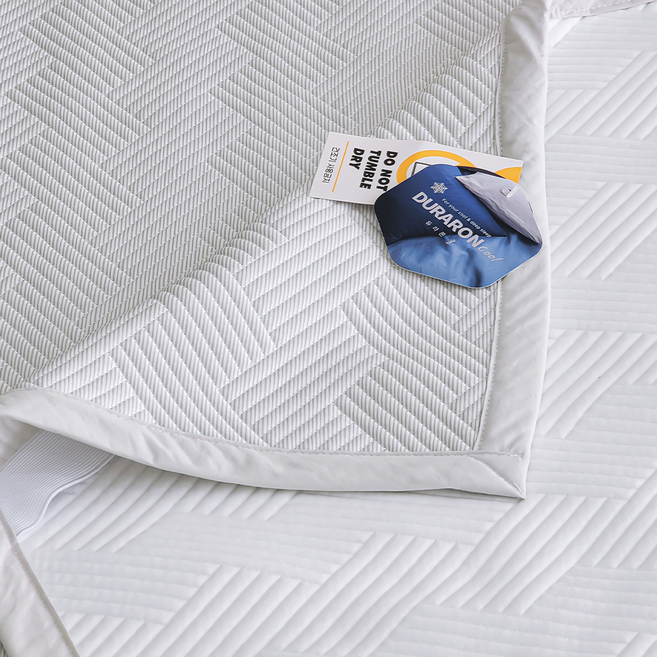 냉감침대패드 수앤지 투투 듀라론 3중직 고무밴딩 슈퍼싱글 여름침대패드, 그레이