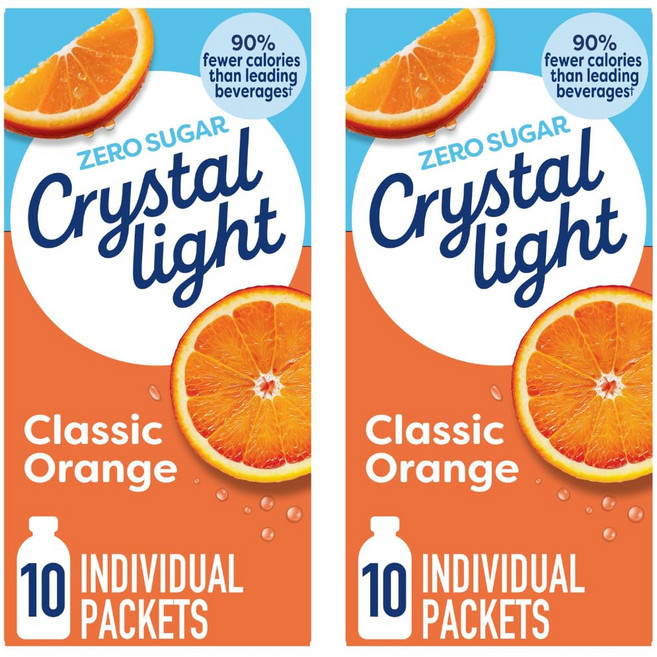 크리스탈 라이트 온 더 고 선라이즈 클래식 오렌지 드링크 믹 Crystal Light On The Go Sunrise Classic Orange Drink Mix 10 ct 2