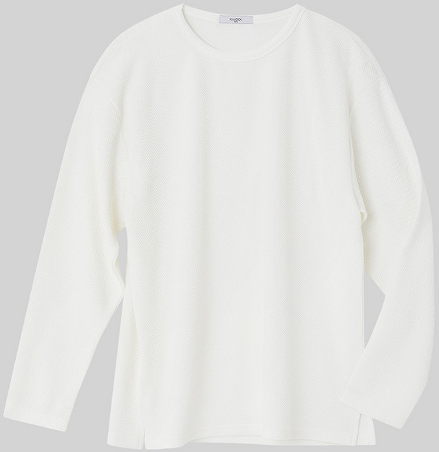 IKALOOK 엠보 라운드넥 긴팔티셔츠 CTEE104