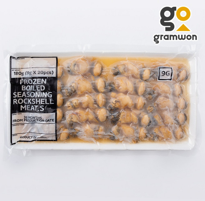 초밥용 참소라살 9G (20미) 180g 참소라 피뿔고둥살 전복소라 초밥재료 네타, [냉매무료] 초참소라살 180g+드라이