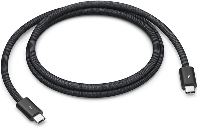 Apple 썬더볼트 4 프로 USB - C 충전 케이블, 1개, 블랙, 1m