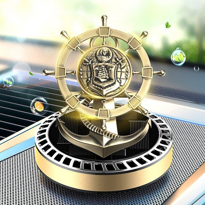 TKB 차량용 조타 핸들 태양열 회전 방향제, 로즈골드 레드, 레몬라벤더, 1개