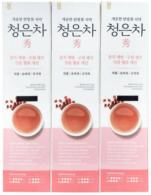2080 청은차 치약 수 120g 3입 mim*77591vv, 1