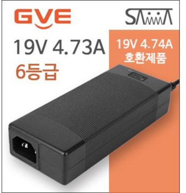 19V 4.73A GVE 아답터 (6등급 국내 및 해외수출용) GM95-190473-F, 1개