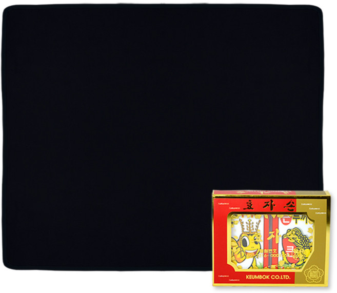 곰곰 대형화투+놀이매트 세트 고스톱 포커 보드게임 마작 윷놀이 화투매트, 레드