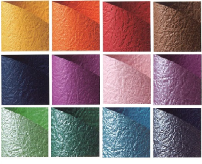 두성종이 구김지 4절 색지 펄색지 혼합묶음, 50매, 구김색지10색