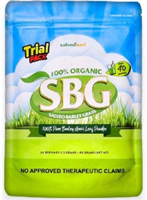 Salveo Barley Grass Powder in Trial Pack 80grams 100% Pure and, 80g, 1개 - 쿠팡