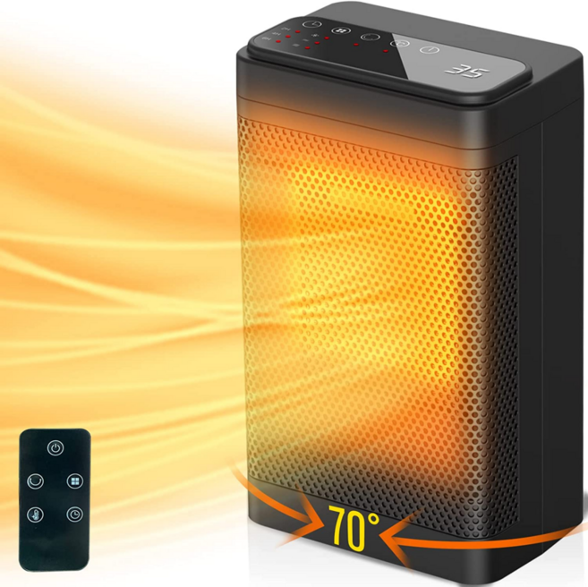 T-Lucky 회전형 히터팬 1200D PTC 서큘레이터 전기온풍기