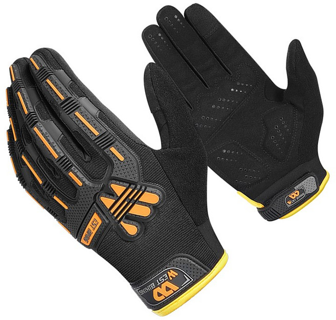 시그니처베이지 자전거 오토바이 겨울 방한 장갑 YPZ227, 1개, 오렌지