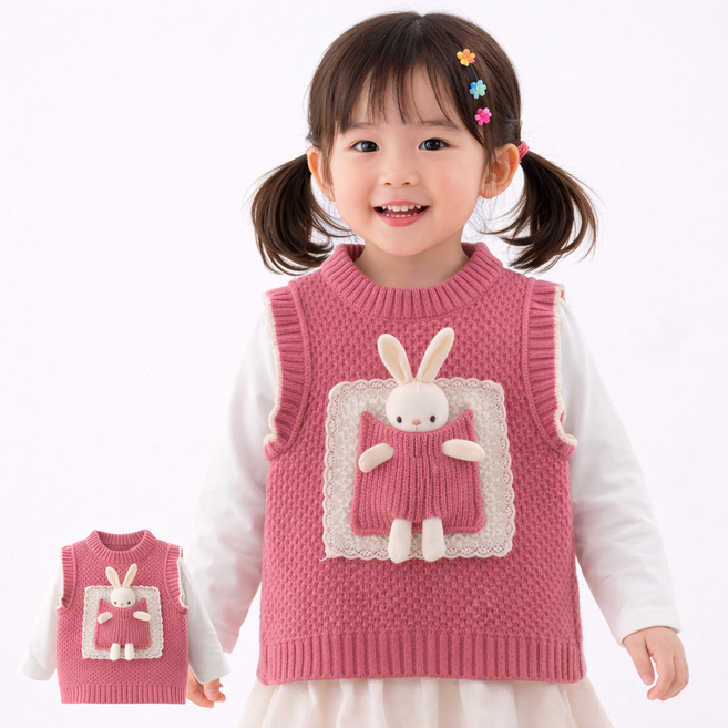 유아 아동 조끼 유아동 주니어 남아 여아 실내 니트조끼