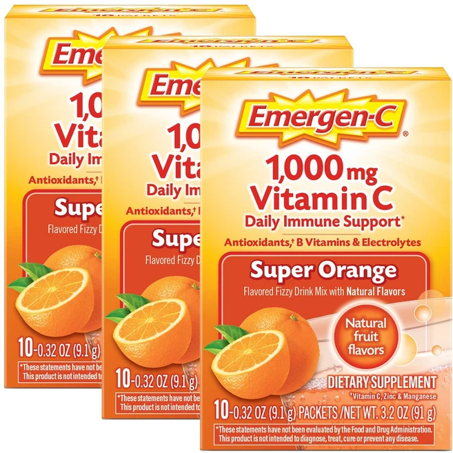 이머전씨 비타민 C 1000mg 피지 드링크 믹스 슈퍼 오렌지, 3개, 91g - 쿠팡