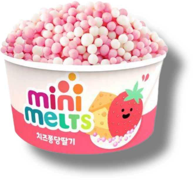 미니멜츠 구슬아이스크림 치즈퐁당딸기 30개, 50g