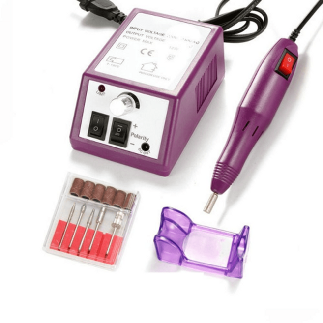 전동 네일드릴 전기 정리기 밀링 세트 키트 그라인더, CN, 퍼플, 1개