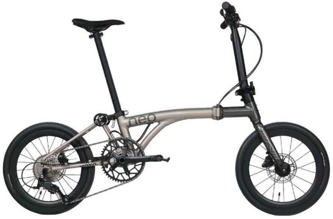 트렌드부스 트라이폴드자전거 경량 미니 레몬, 1개, 16/20인치 글로시 티타늄