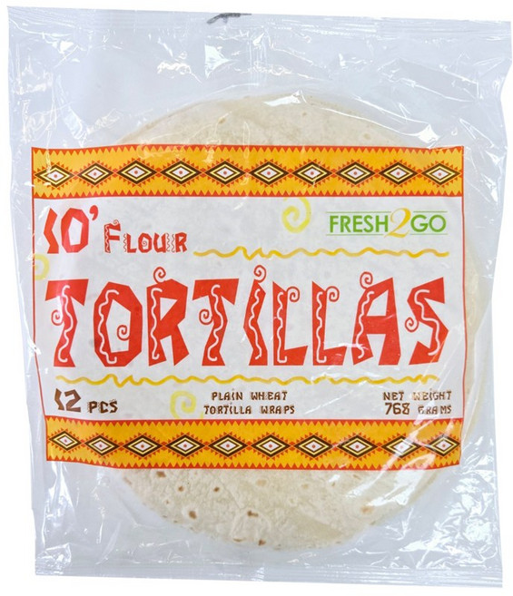 (아이스박스무료) 인도 통밀 밀또띠아 10인치 또르띠아 브리또 퀘사디아, 1개, 768g