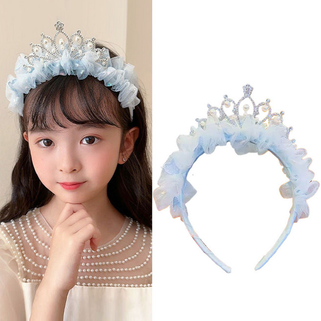 은꽃밴드 유아 왕관 공주 티아라 셔링 여아용 머리띠
