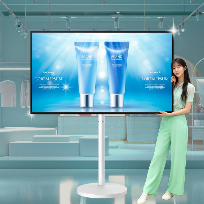 삼성 65인치 75인치 호환 이동식TV거치대 무빙스탠드 받침대 티비거치대 삼탠바이미 스탠바이미 무빙스타일 대형TV