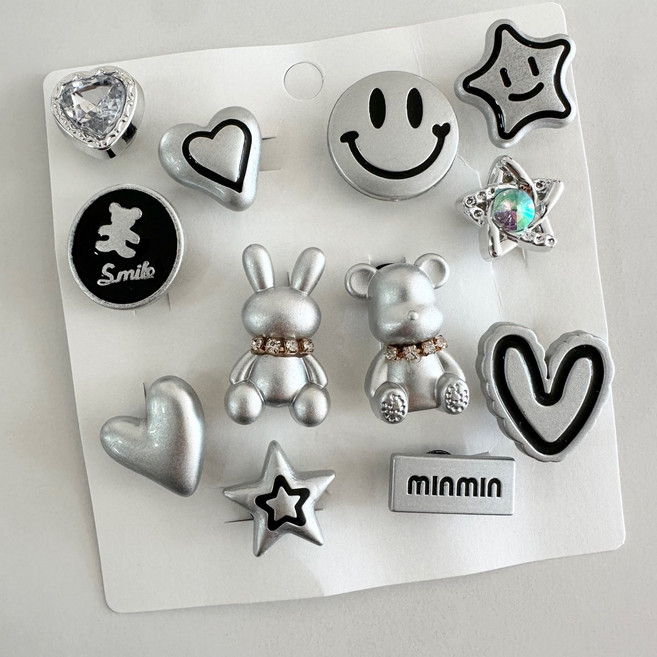 MPACK 실버라인 아쿠아실내화 꾸미기 파츠 12P