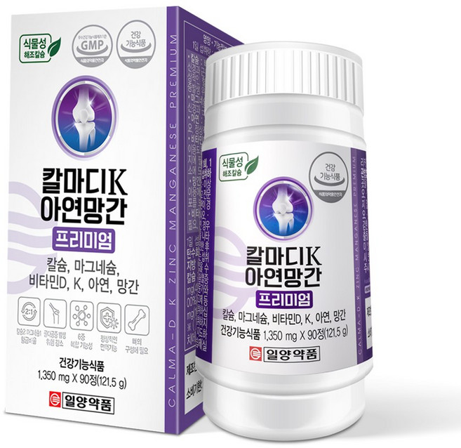 일양약품 칼슘 마그네슘 비타민d 아연 망간 비타민k, 1개, 90정