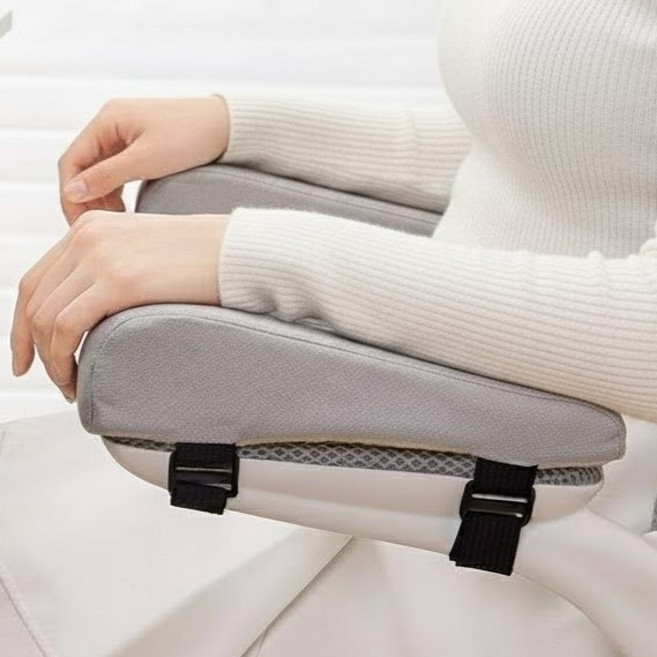 하임리프 장시간근무 부드러운 메모리폼 의자 팔걸이 쿠션, 그레이