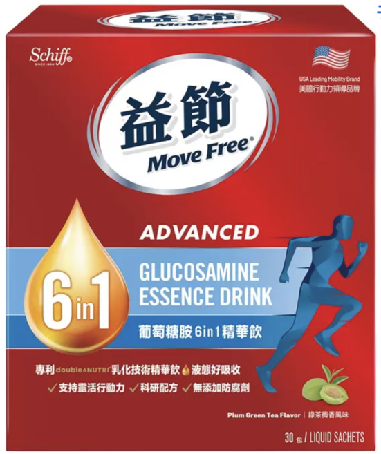 Schiff Move Free 益節葡萄糖胺6in1精華飲, 1箱, 30份