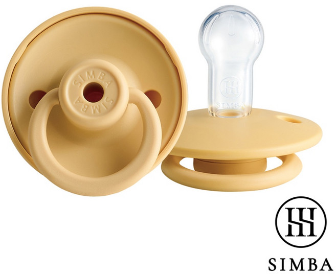 小獅王辛巴 Simba 扭扭圓型安撫奶嘴-全齡適用, 蜂蜜芥末, 1個