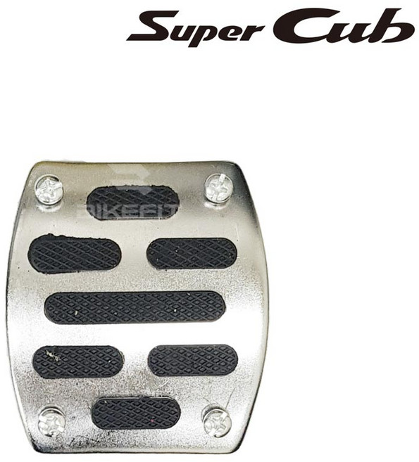 슈퍼커브 시티베스트 튜닝발판 브레이크 기어 폐달 발바닥 클러치 미끄럼방지 패드 추가볼트, 브레이크페달(오른쪽), 사각형, 1개, 크롬