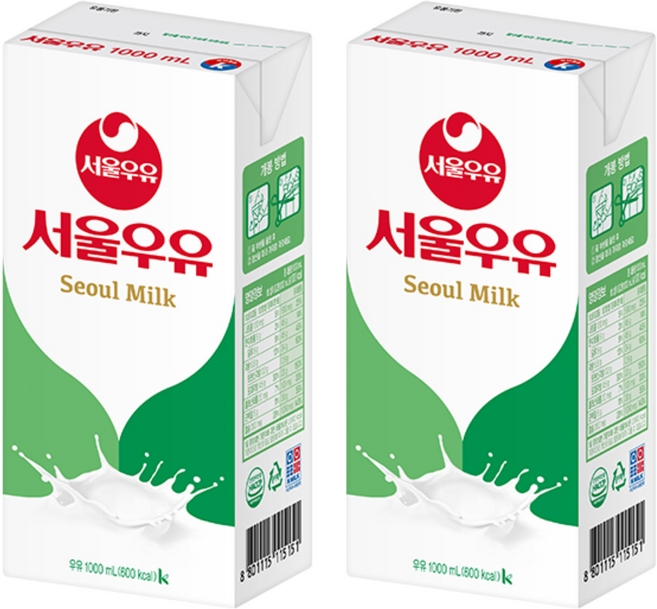 서울우유 멸균 흰우유, 1L, 4팩