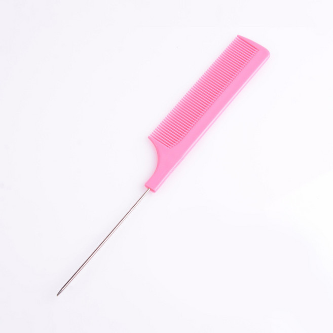 미용 꼬리빗 아이롱 열펌 매직 가르마 철 와인딩 입체 휴대용 웨이브, 10개, 코랄핑크