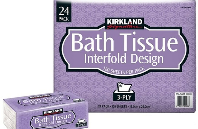 KIRKLAND SIGNATURE 三層抽取衛生紙 24包入, 24包, 120 張/包