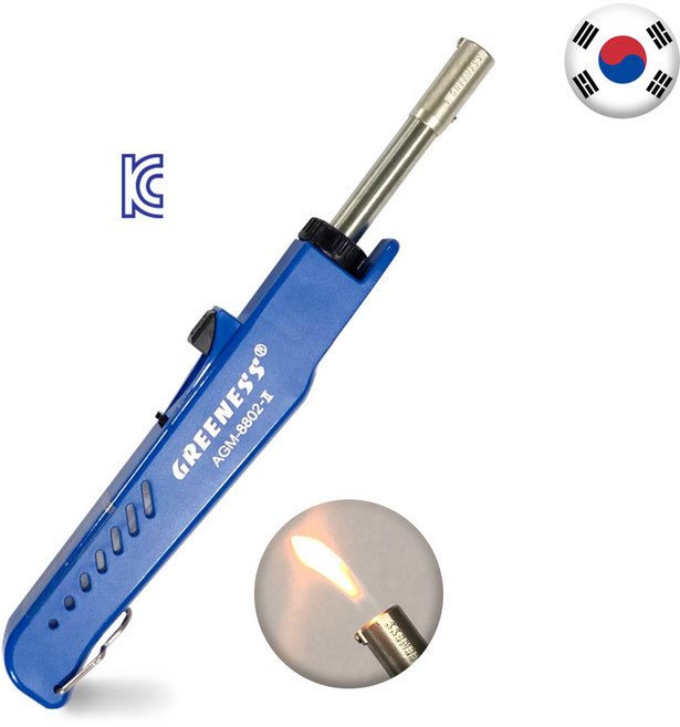 도스 국내생산 A/S 가능 가스점화기 AGM 8802-II 가정용/식당용/업소용, 01. 가스점화기(AGM8802-II), 1개, 블루