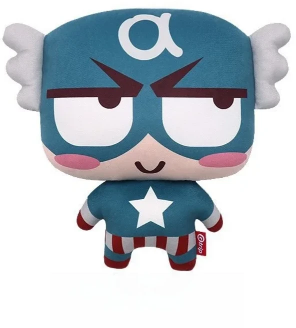 마블 스파이더 맨 자동차 머리 받침 베개 에이 티브 아이언 만화 목 지원 장식 쿠션 캡틴 아메리카 액세서, 02 미국 팀