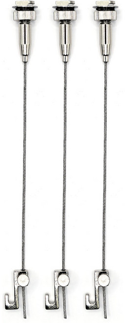 무타공 와이어 액자레일 천장 액자걸이 실버, 3개, 소