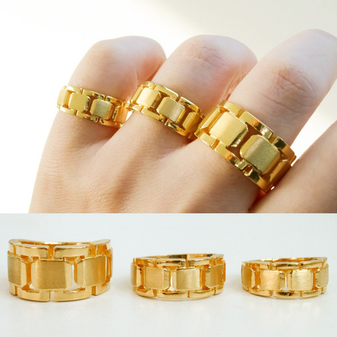 뷰띵 24K 순금 럭셔리 볼드 체인반지 7.5g 11.25g 18.75g