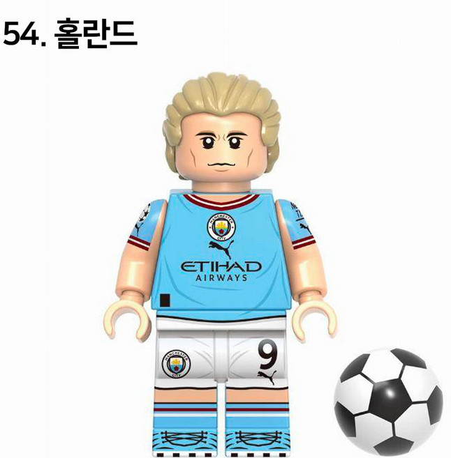 핸드브릭 팩토리 커스텀 미니브릭 피규어 축구선수 피파 싸커 플레이어 호환 블록호환, 54. 홀란드