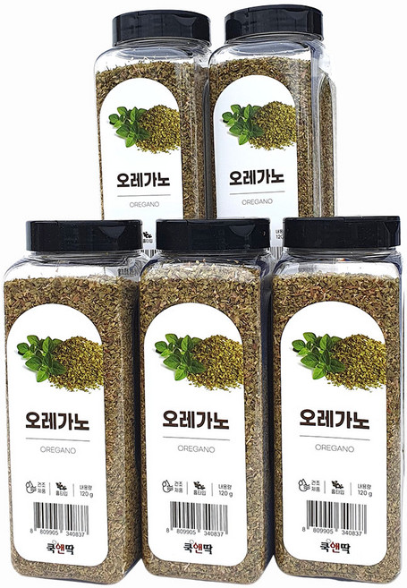 새마원 쿡앤딱 오레가노 홀 120g 천연향신료, 5개