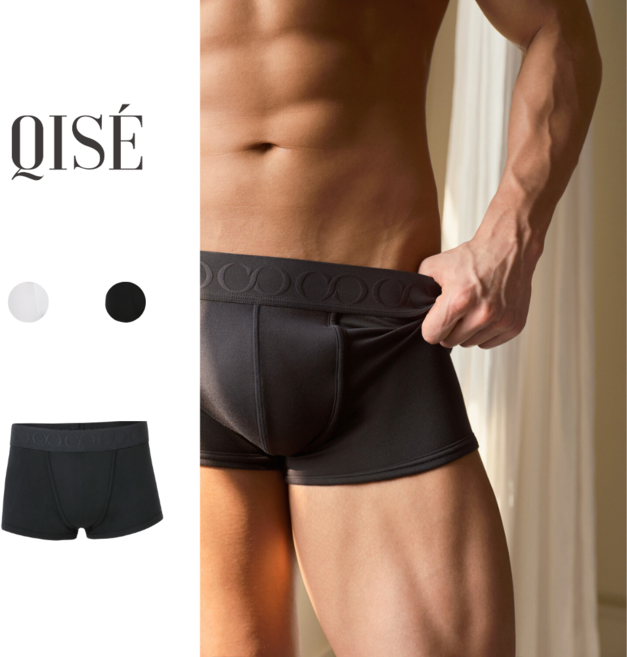 키세 뫼비우스 남자 머슬핏 속옷 로고 형압 디테일 뫼비우스 팬티 사각 브리프 블랙