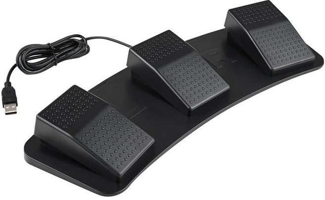 풋 스위치 3채널 USB 발판 리니지 게임용 단축키 핫키, 1개, 검은색