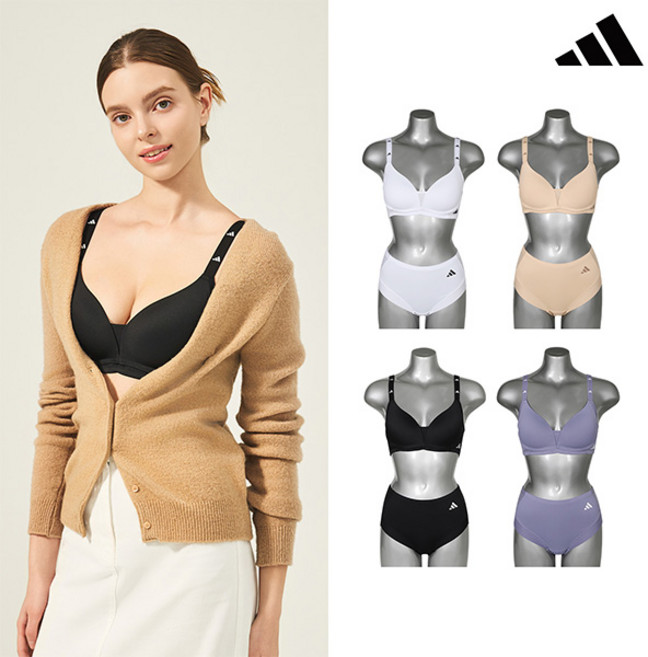 NEW 최신상 [아디다스] 클라이마쿨 리프팅 브라팬티 4세트