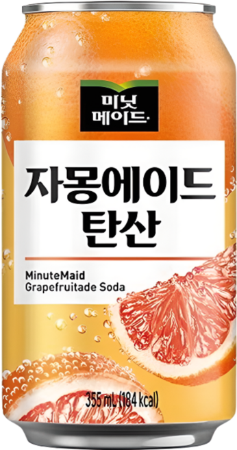 미닛메이드 자몽 에이드 탄산 355ml, 6개