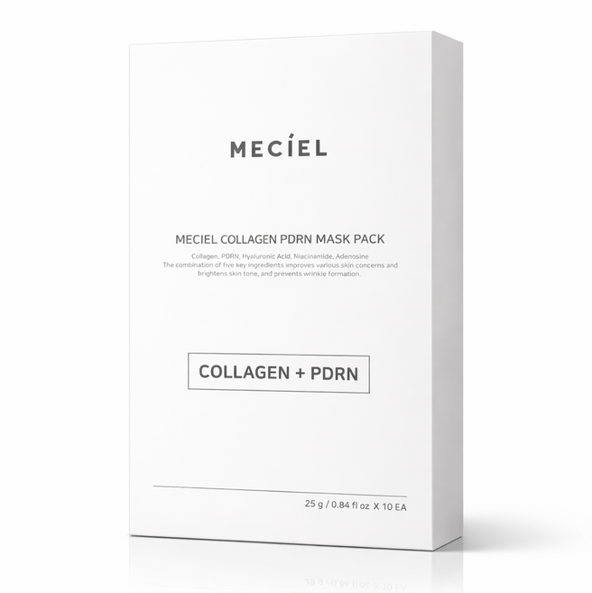 메시엘 콜라겐 PDRN 미백 모공 마스크팩, 1개, 10개입