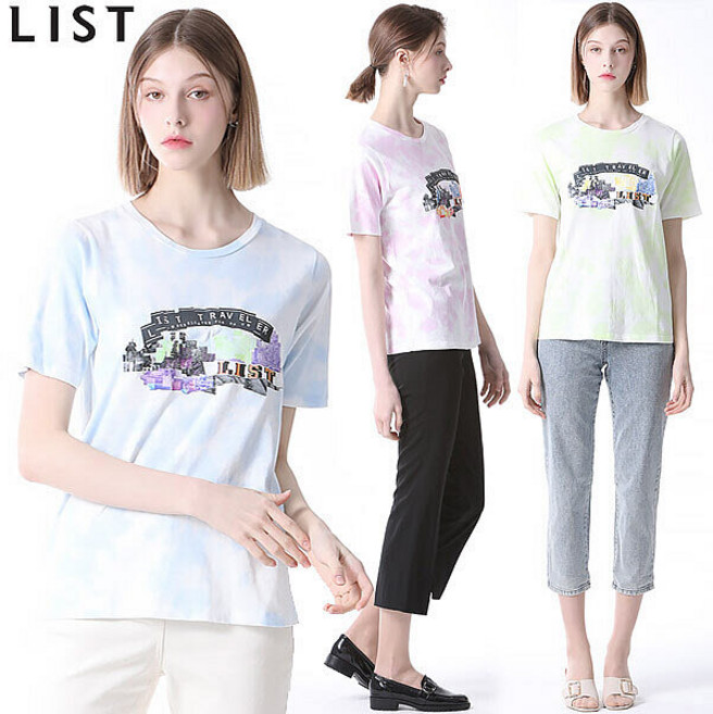 리스트 리스트 라운드넥 베이직 포인트 티셔츠 (P002704530)