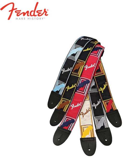 [정품] 펜더 모노그램 기타스트랩 통기타 일렉기타멜빵, 5. 레드/화이트/블루 (레이크악기)